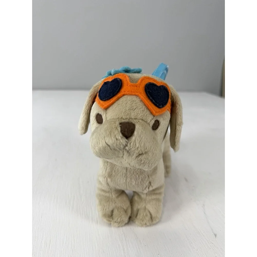 Gymboree Girl Beach Puppy Plush Purse Tropical-Bloom Tan Lab Labrador Dog 2010